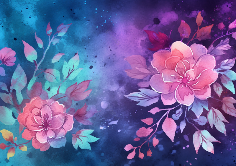 花卉植物水彩壁纸卡通广告背景,插画/手绘图,插画/手绘图库,插画/手绘图下载,插画/手绘